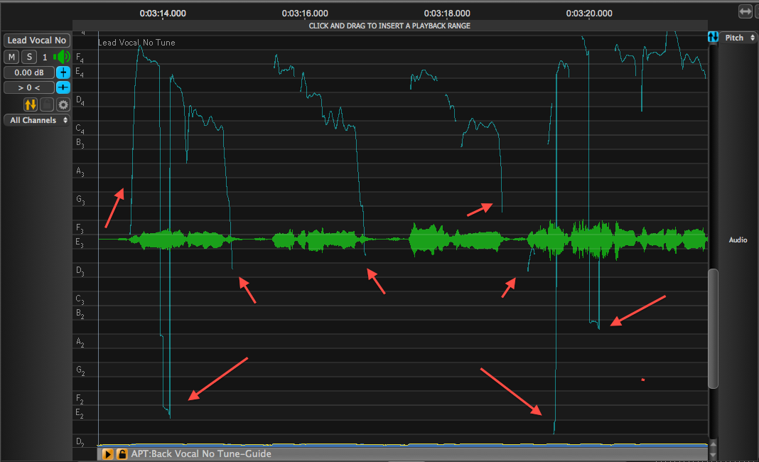 Octave jumps in Guide Pitch 